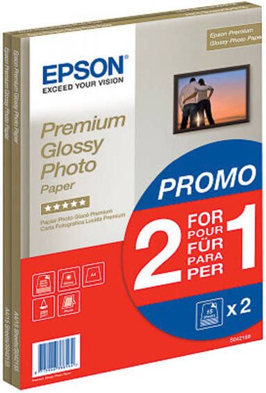 Epson Premium Glossy Photo Paper A 4 2x 15 Sh. 255 g S 042