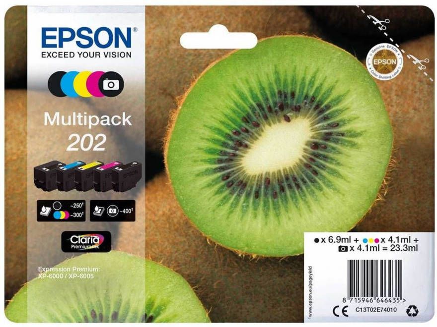 Epson Cartidge Multipack 202 Zwart + Kleur