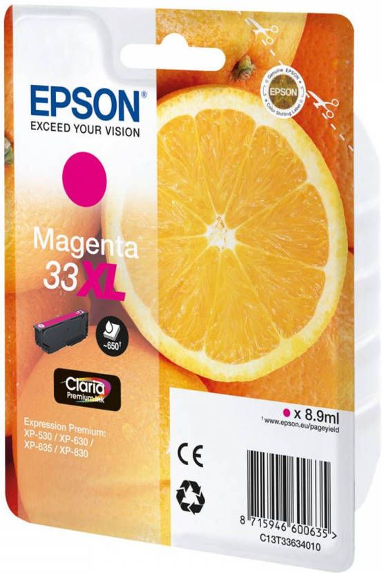 Epson Cartridge 33 (T3363) Magenta