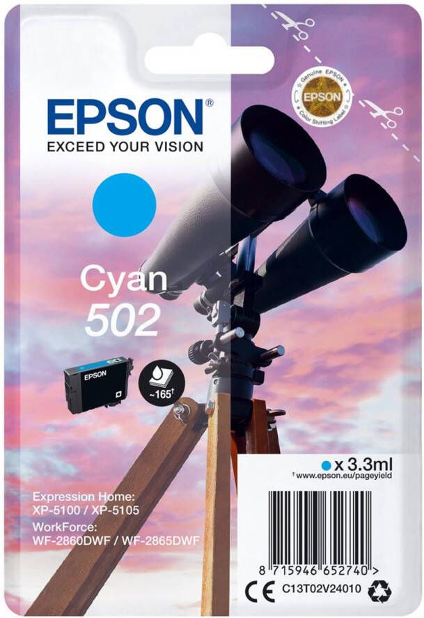 Epson cartridge 502 blauw