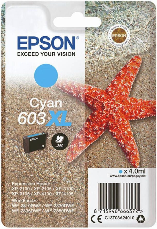 Epson Cartridge 603 XL Cyaan