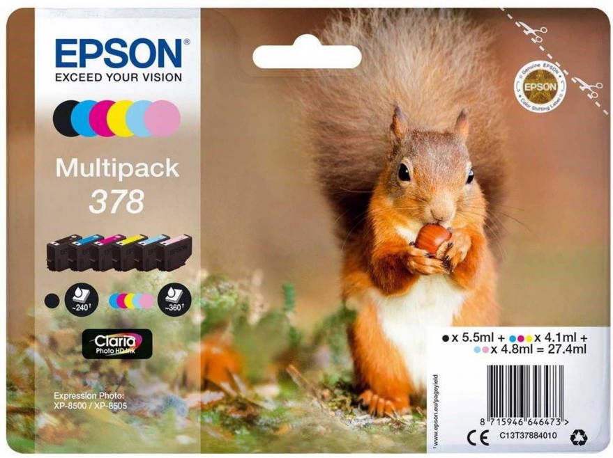 Epson Cartridge Multipack 378 Zwart + Kleur
