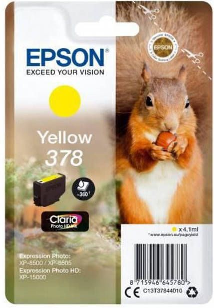 Epson Claria Photo HD 378 Inktcartridge Geel Inkjet Standaardopbrengst 360 pagina&apos;s