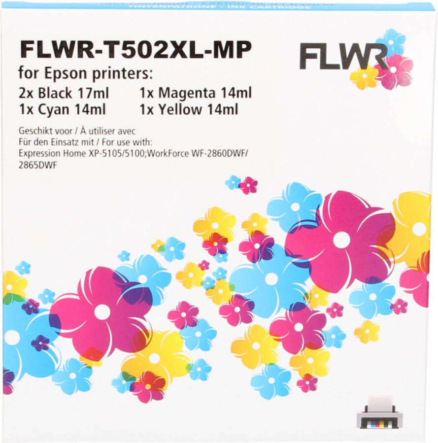 Epson FLWR 502XL Multipack zwart en kleur cartridge