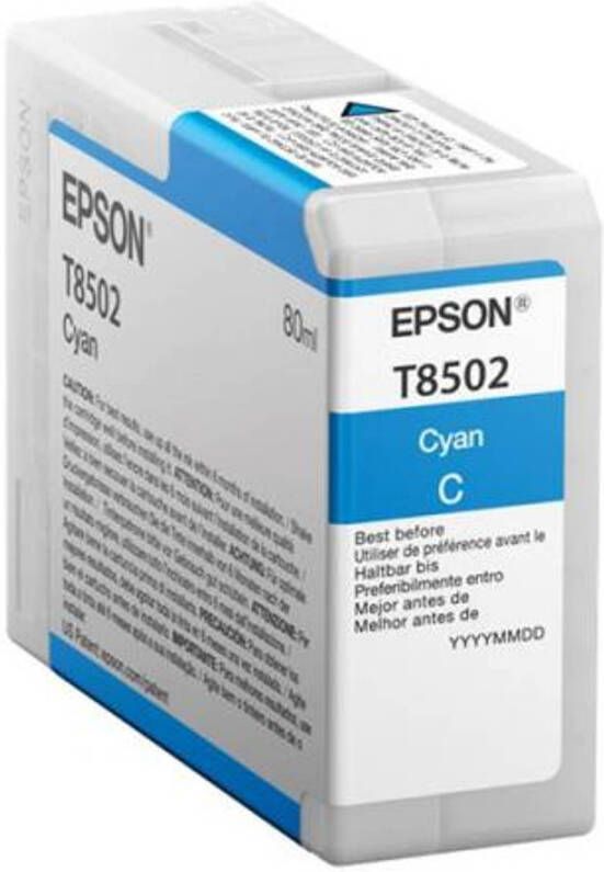 Epson Inktpatroon Cyaan 80 ml T 8502 (110553)