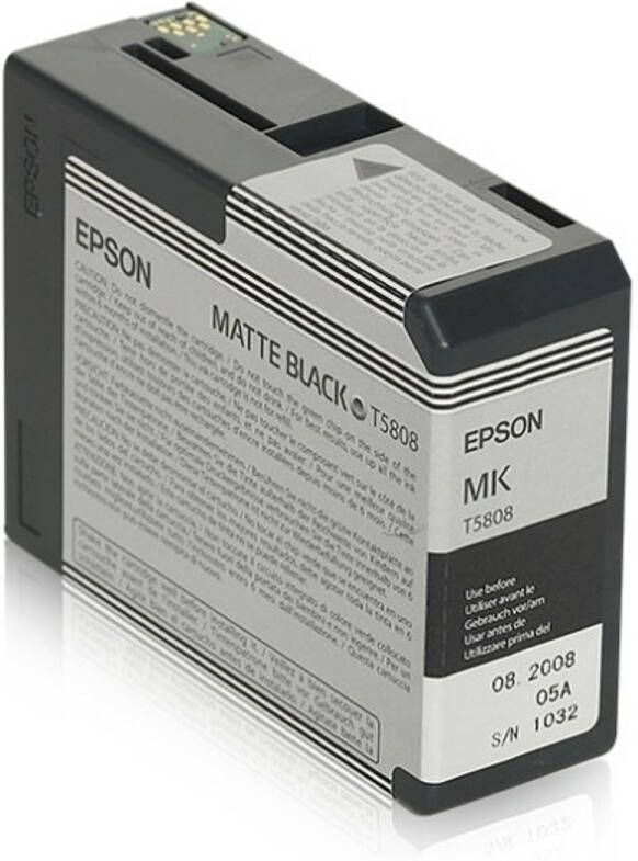 Epson inktpatroon mat zwart T 580 80 ml T 5808