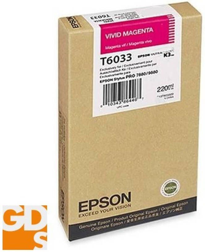 Epson Inktpatroon Vivid Magenta T603 220 ml