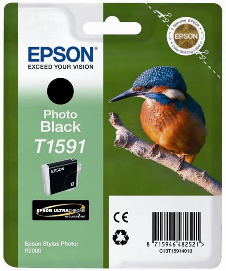 Epson Pack van 1 T1591 fotocartridge zwart voor Stylus Photo R2000 standaard 17 ml
