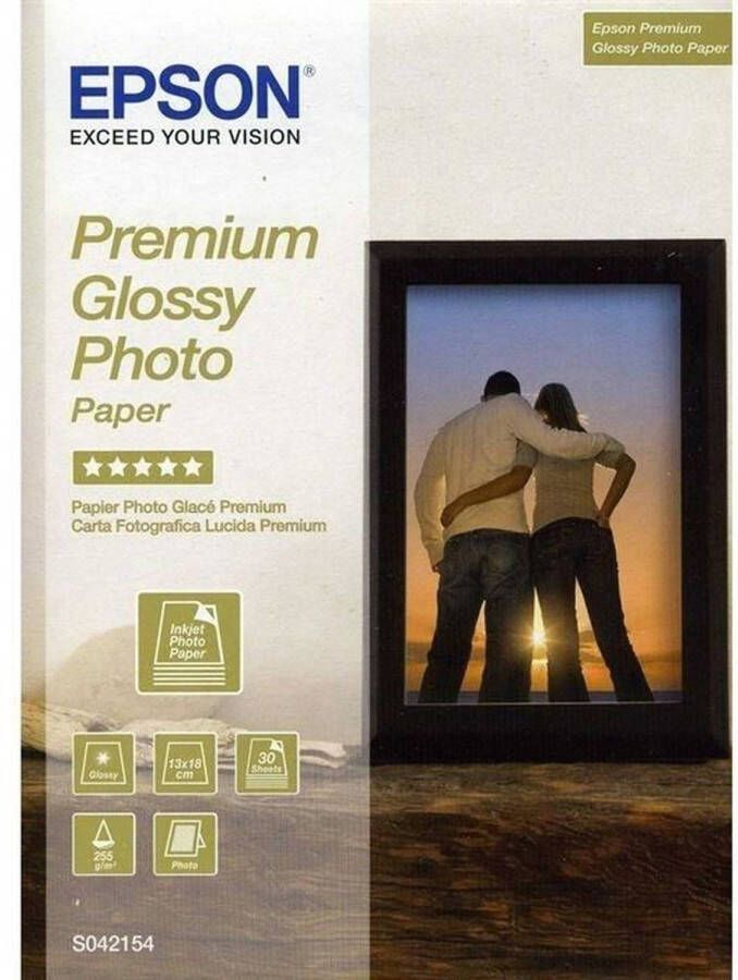 Epson Premium glanzend fotopapier 1 pak S042154 130x180mm 30 vellen 255 g m2