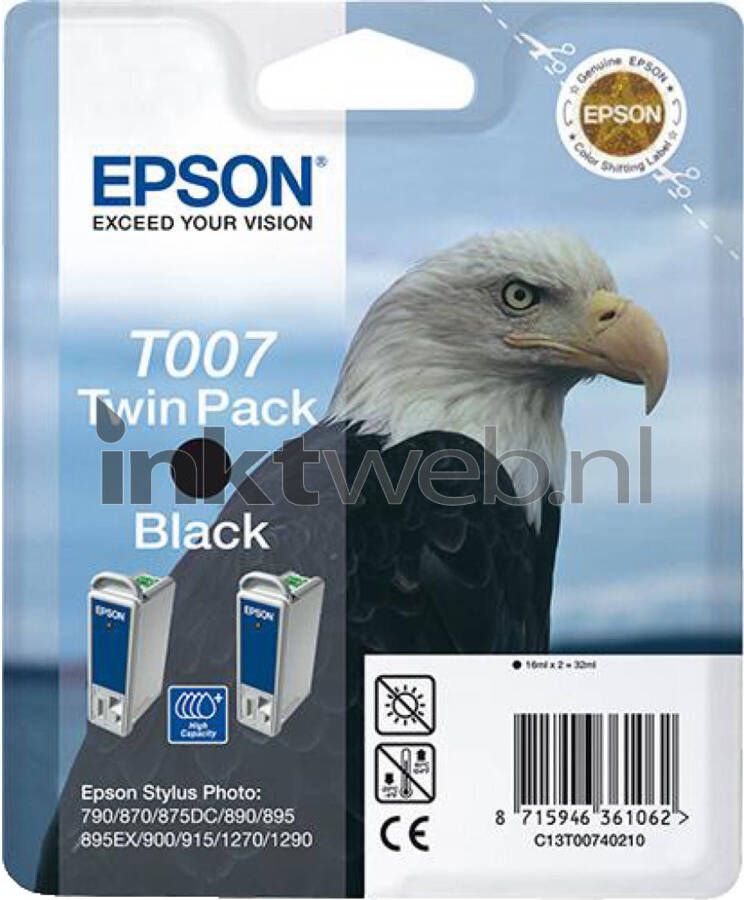 Epson T007 duopack zwart cartridge