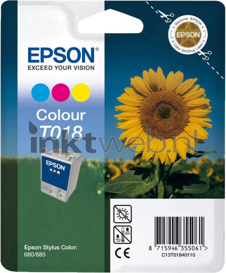 Epson T018 kleur cartridge