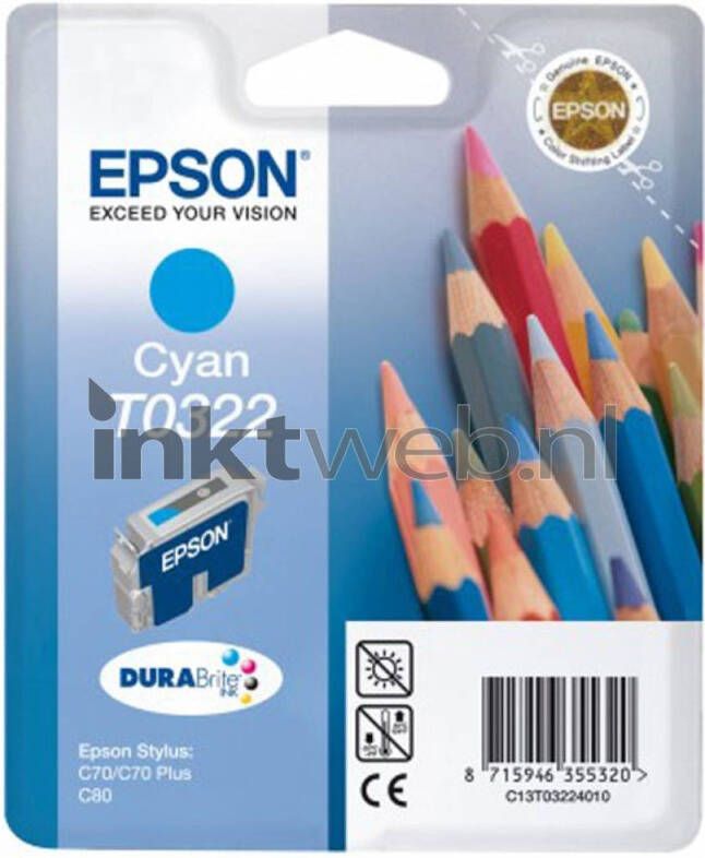 Epson T0322 cyaan cartridge