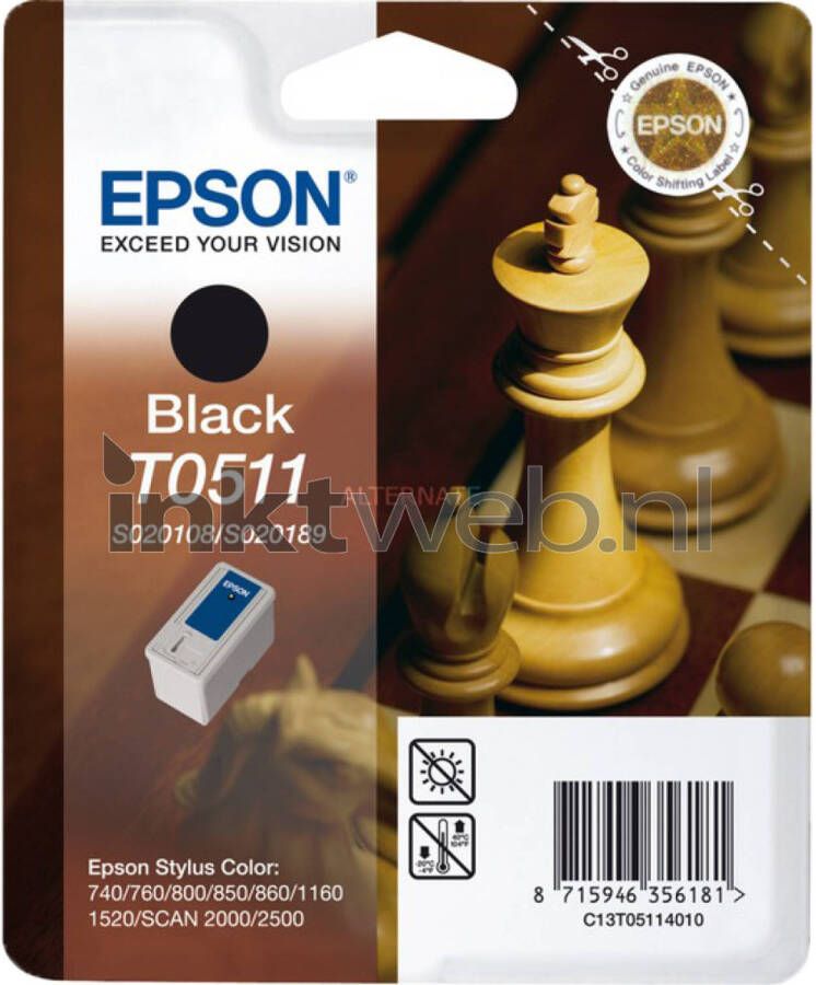 Epson T0511 zwart cartridge