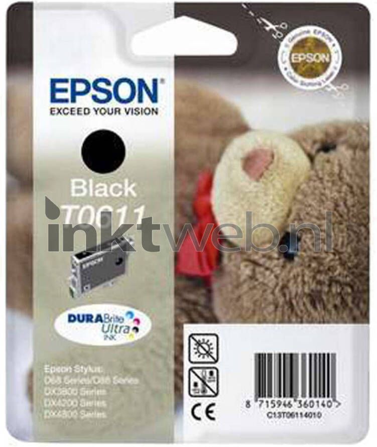 Epson T0611 zwart cartridge
