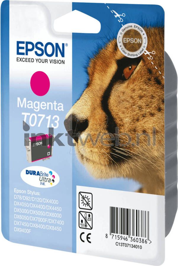 Epson T0713 inktcartridge (magenta)