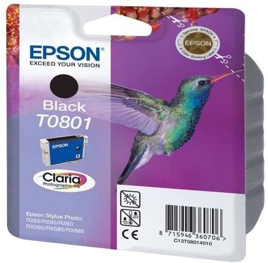 Epson T0801 Colibri inktcartridge zwart