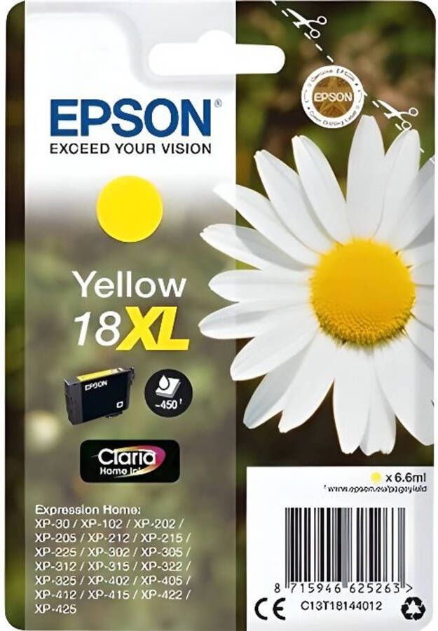 Epson T1804 Patroon Madeliefje Geel