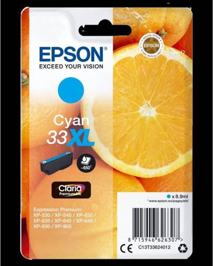 Epson T3362 Cartridge Sinaasappels Cyaan XL