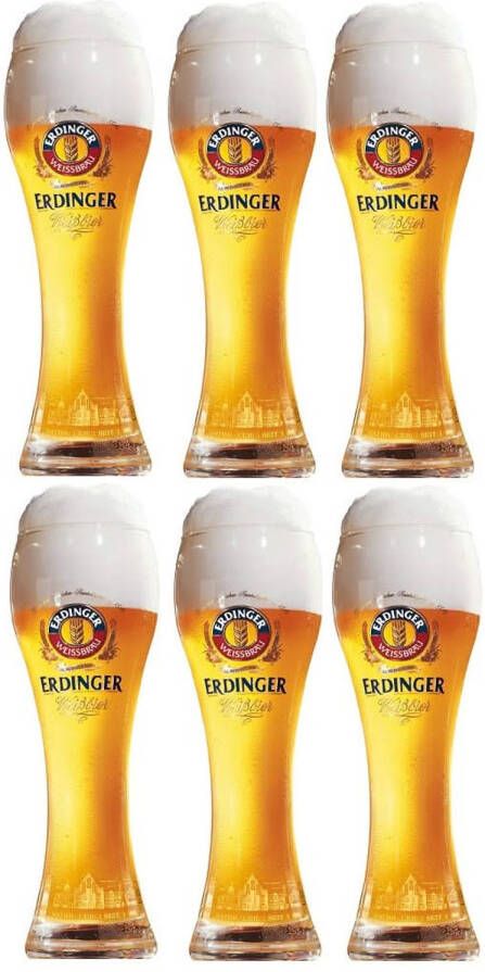 Erdinger Bierglazen Weizen 500 ml 6 stuks