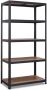 Avasco Stellingkast Maxi stellingrek houtlook zwart metalen frame 176x90x45 5 planken - Thumbnail 2