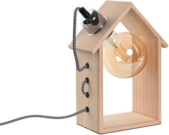 Esprit Bureaulamp Home Bruin Zilverkleurig Natuurlijk Hout Pijnboom 50 W 220 V 18 x 10 x 25 cm