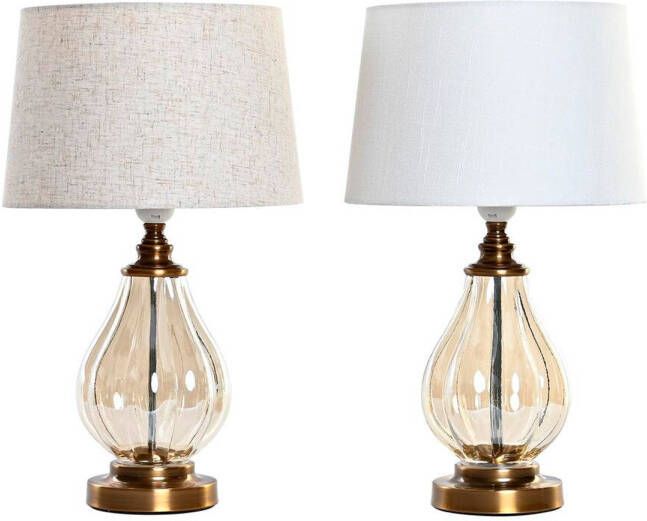 Esprit Bureaulamp Home Wit Beige 28 x 28 x 46 cm (2 Stuks)