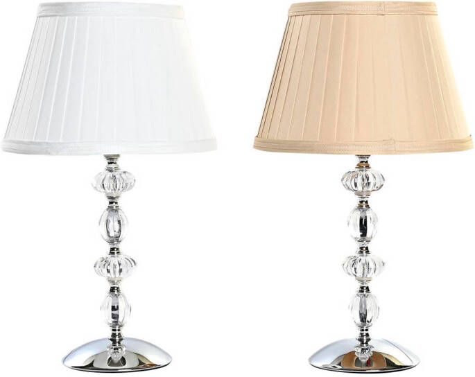 Esprit Bureaulamp Home Wit Beige Metaal Kristal 25 x 25 x 42 cm (2 Stuks)