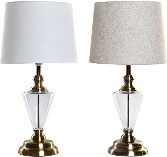 Esprit Bureaulamp Home Wit Beige Metaal Kristal 35 x 35 x 69 cm (2 Stuks)