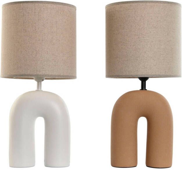 Esprit Bureaulamp Home Wit Terra cotta 220 W 60 V 24 x 24 x 50 cm (2 Stuks)