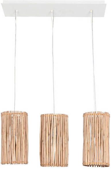 Esprit Plafondlamp Home Wit Natuurlijk Eucalyptushout 50 W 20 x 20 x 40 cm