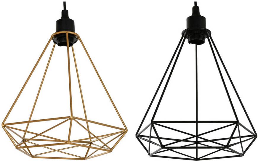 Esprit Plafondlamp Home Zwart Gouden Metaal 50 W 28 x 27 x 34 cm (2 Stuks)