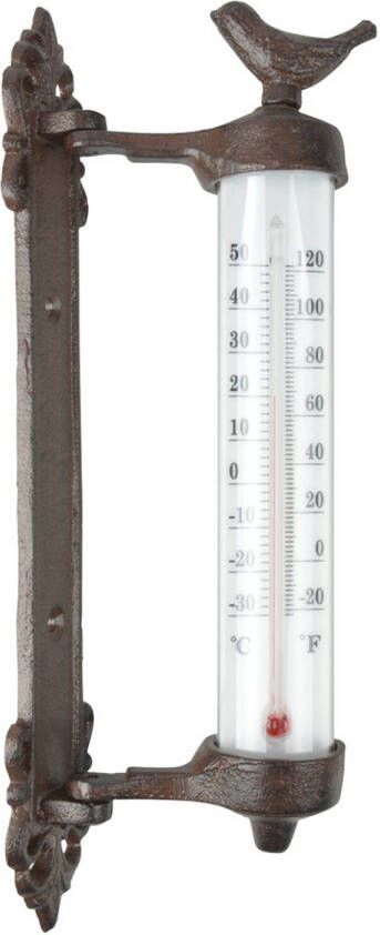 Esschert Design Gietijzeren wandthermometer voor binnen en buiten 27 cm Buitenthermometers