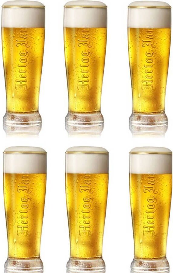 Esschert Design Hertog Jan Bierglazen Fluitje 350 ml 6 stuks