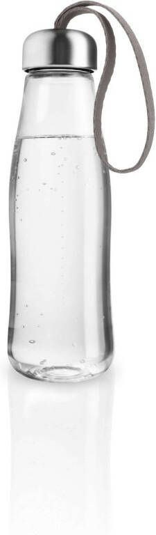 Eva Solo Drinkfles 500 ml Glas Taupe Borosilicaatglas Transparant