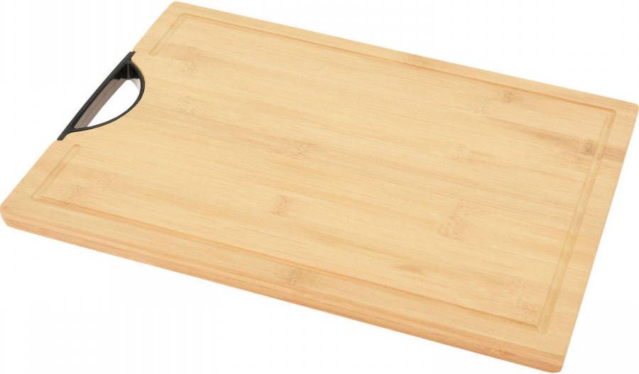 Excellent Houseware Bamboe houten snijplank serveerplank met handvat 40 x 30 x 1 7 cm Snijplanken