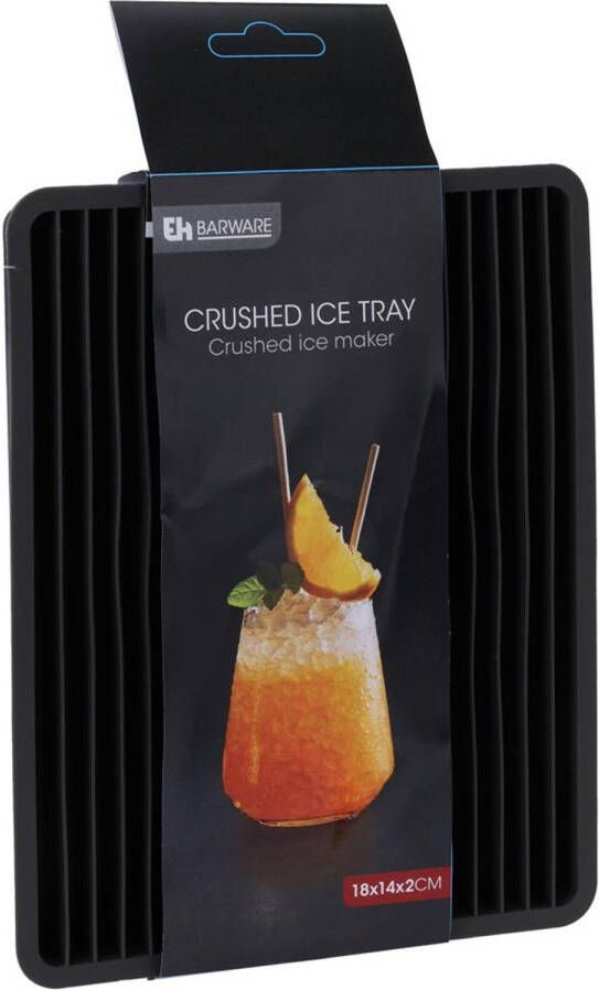 Excellent Houseware IJsblokjesmaker siliconen crushed ice 18x14x2cm grijs