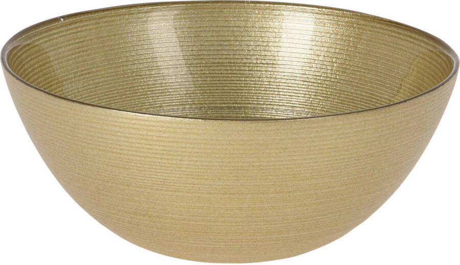 Excellent Houseware Kommetjes serveer schaaltjes Athene glas D15 x H6 cm goud Stapelbaar