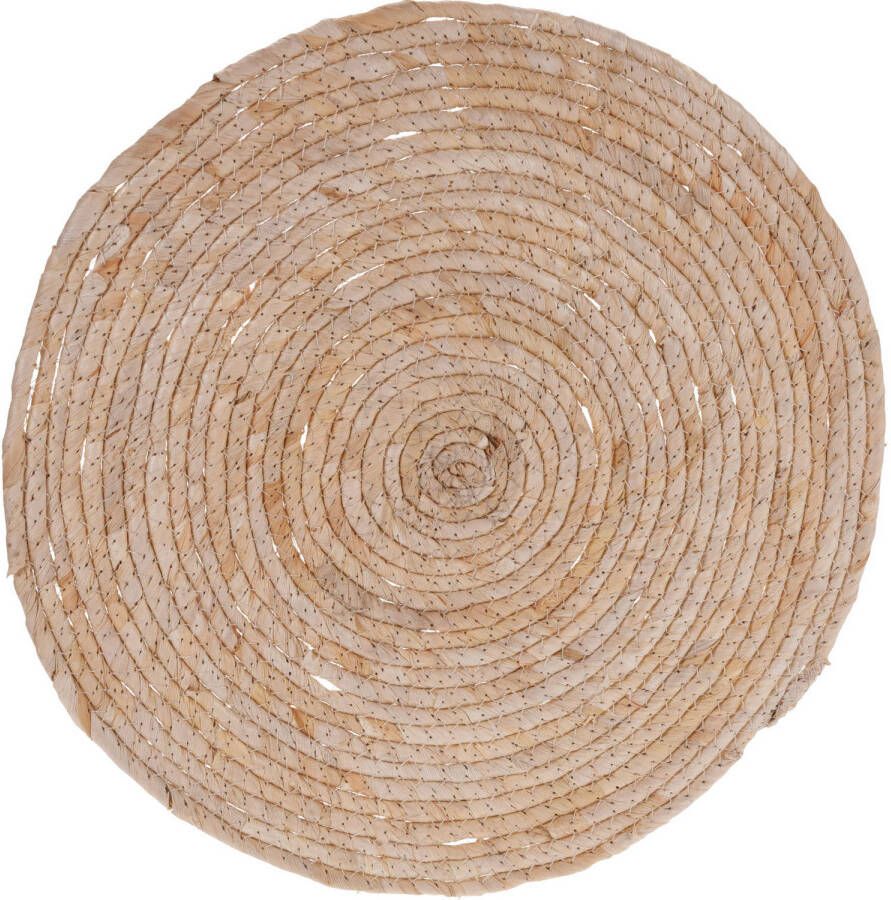 Excellent Houseware Rieten gevlochten placemats 38 cm rond Placemats