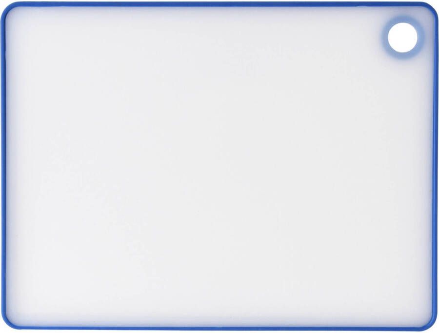Excellent Houseware snijplank wit blauw kunststof 33 x 23 cm Snijplanken