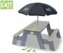 EXIT Toys EXIT Aksent zand- water- en picknicktafel (2 bankjes) met parasol en tuingereedschap - Thumbnail 2
