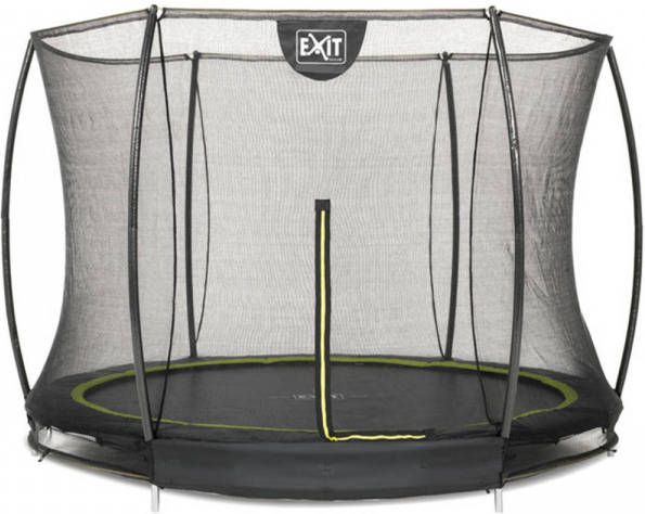 EXIT Toys EXIT Silhouette Ground ingegraven trampoline met veiligheidsnet 305 cm zwart