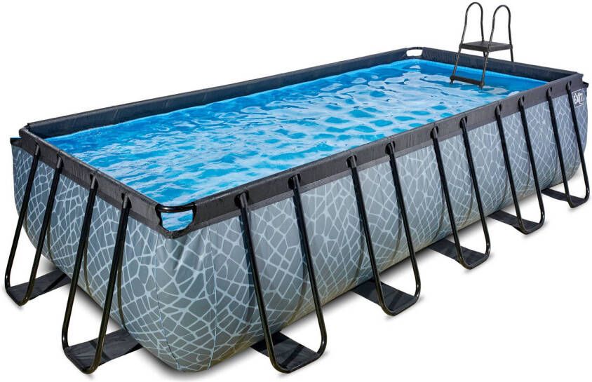 EXIT Toys Exit Stone Zwembad 540x250x122cm Met Zandfilterpomp Grijs