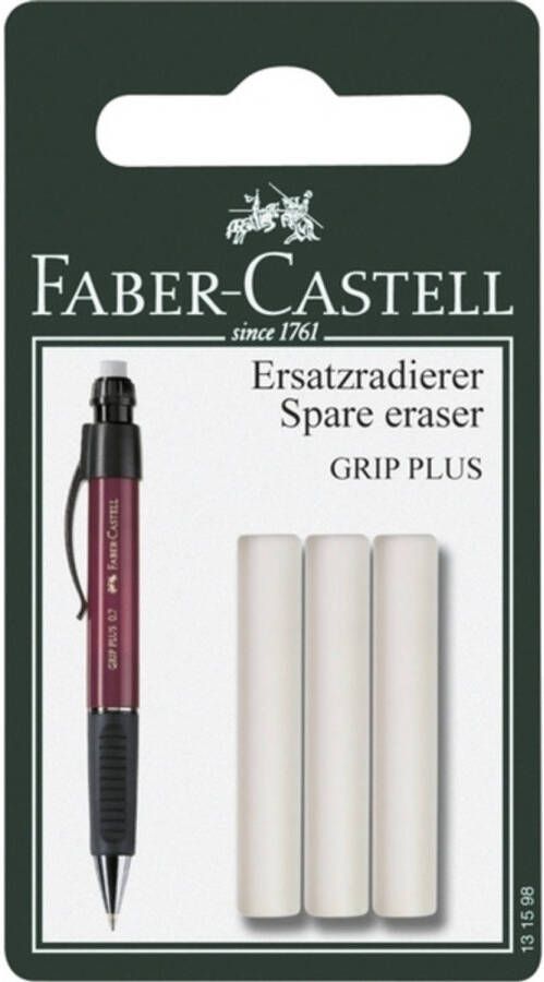 Faber Castell Reservegum voor GRIP Plus blister a 3 stuks