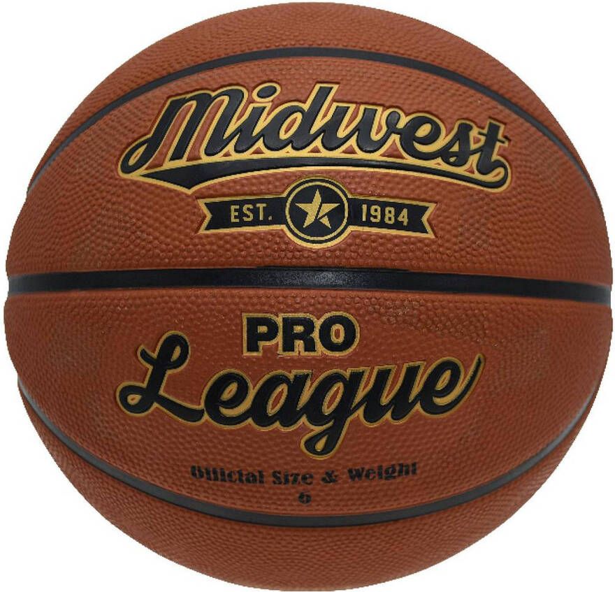 Fan Toys Midwest basketbal Pro League rubber polyester oranje