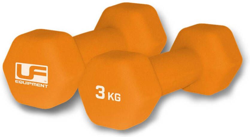 Fan Toys Reydon dumbbells Urban Fitness Hex 3 kg neopreen oranje 2 stuks