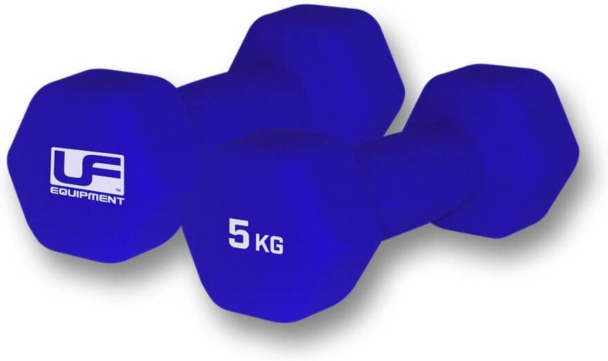 Fan Toys Reydon dumbbells Urban Fitness Hex 5 kg neopreen blauw 2 stuks