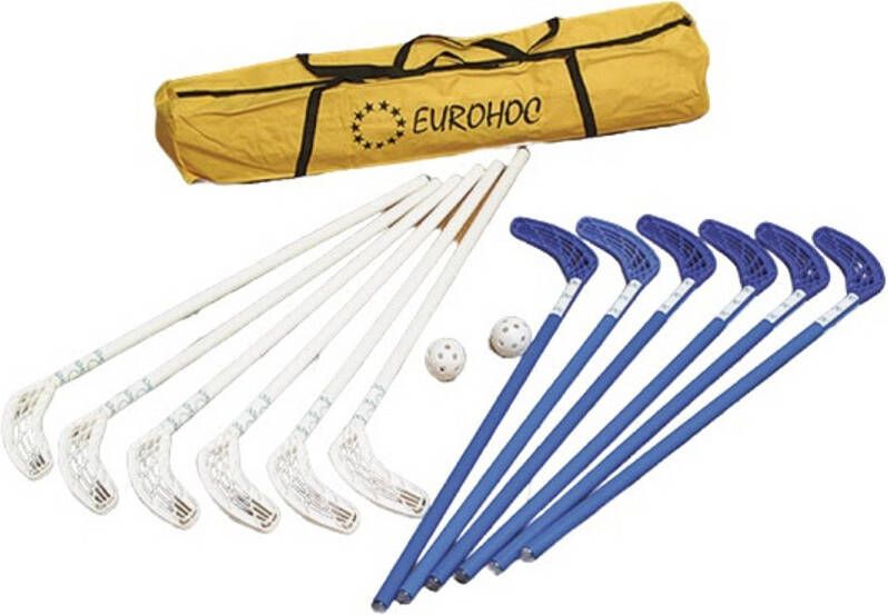 Fan Toys Reydon hockeyset Eurohoc Club 90 cm blauw wit 17-delig