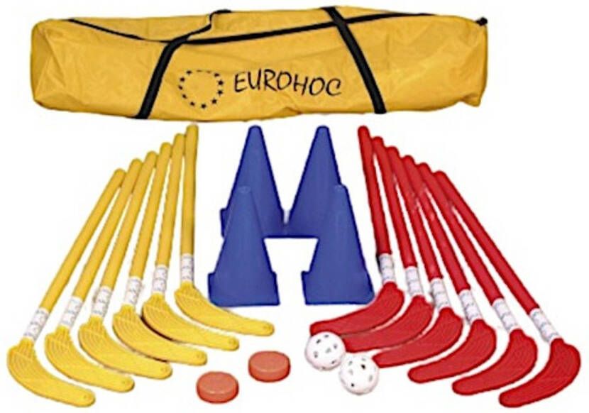 Fan Toys Reydon hockeyset junior 75 cm rood geel blauw 20-delig