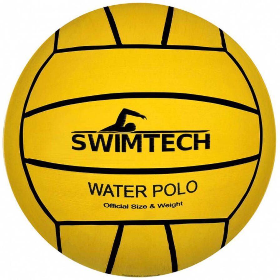 Fan Toys SwimTech bal Waterpolo rubber geel