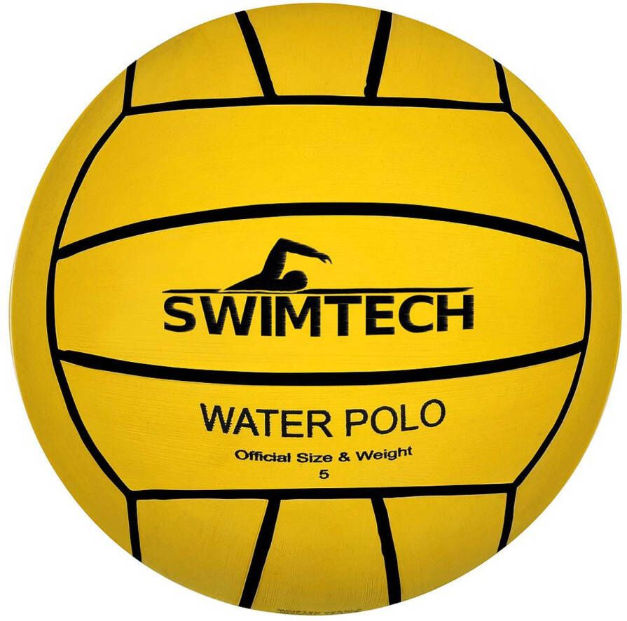 Fan Toys SwimTech bal Waterpolo rubber geel
